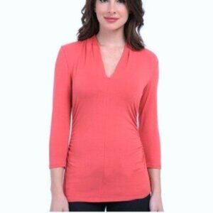 NEW! Vince Camuto 3/4 Sleeve Top in Coral Sugar
